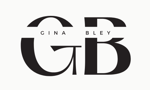 black on light grey Gina Bley Logo